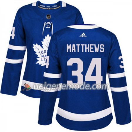 Dame Eishockey Toronto Maple Leafs Trikot Auston Matthews 34 Adidas 2017-2018 Blau Authentic